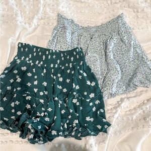 two pack of floral skirts from pacsun and target (wild fable)